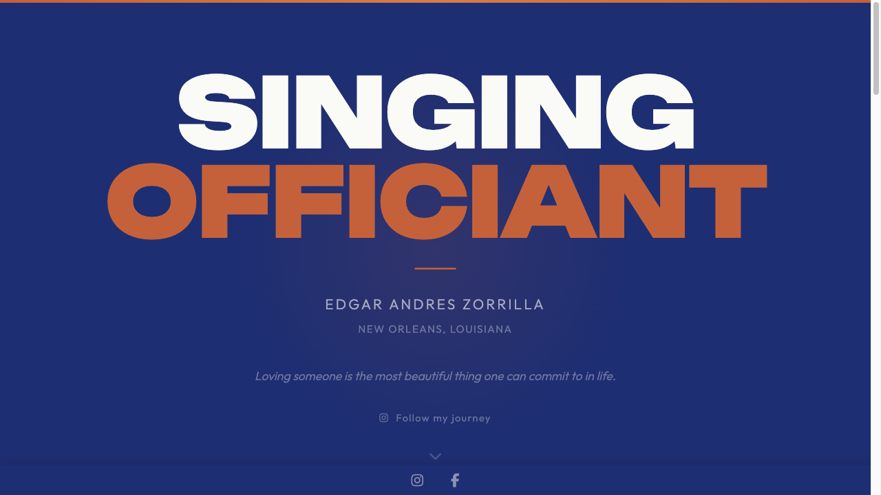 Singing Officiant website