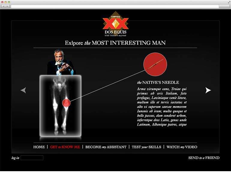 Dos Equis game site - Native's Needle by Edgar Andrés Zorrilla