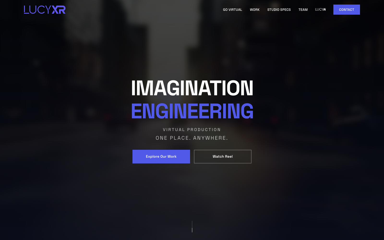 LucyXR virtual production studio website — click to visit live site