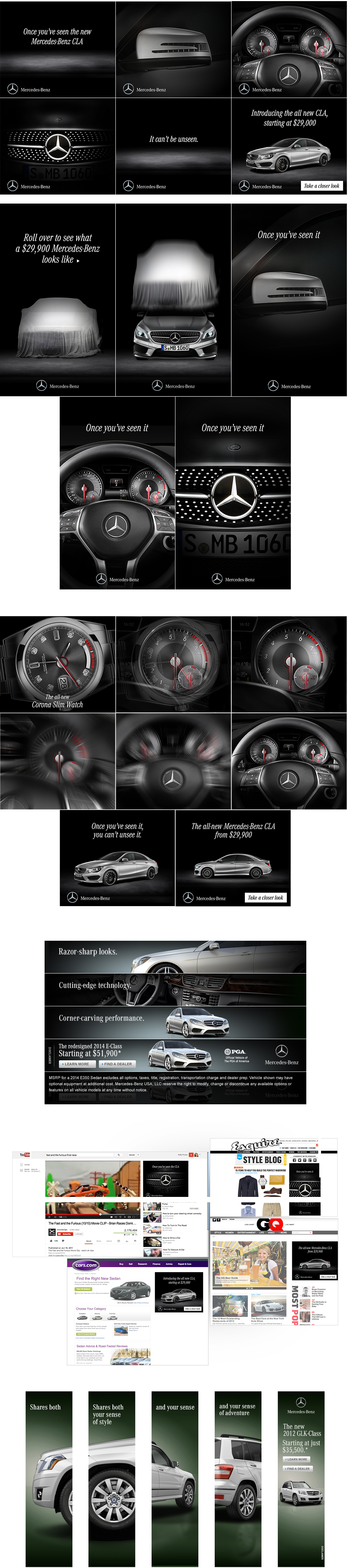 Mercedes-Benz digital banner ad campaign pitch design by Edgar Zorrilla