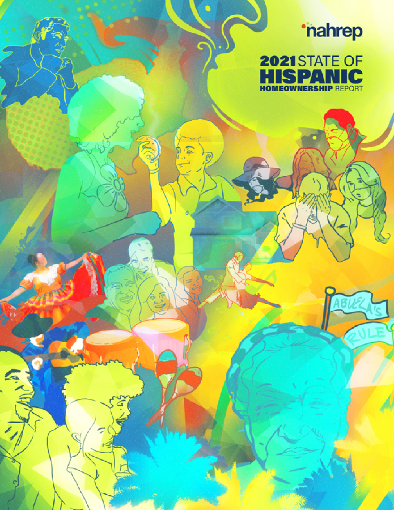 NAHREP Annual Report cover illustration by Edgar Andrés Zorrilla