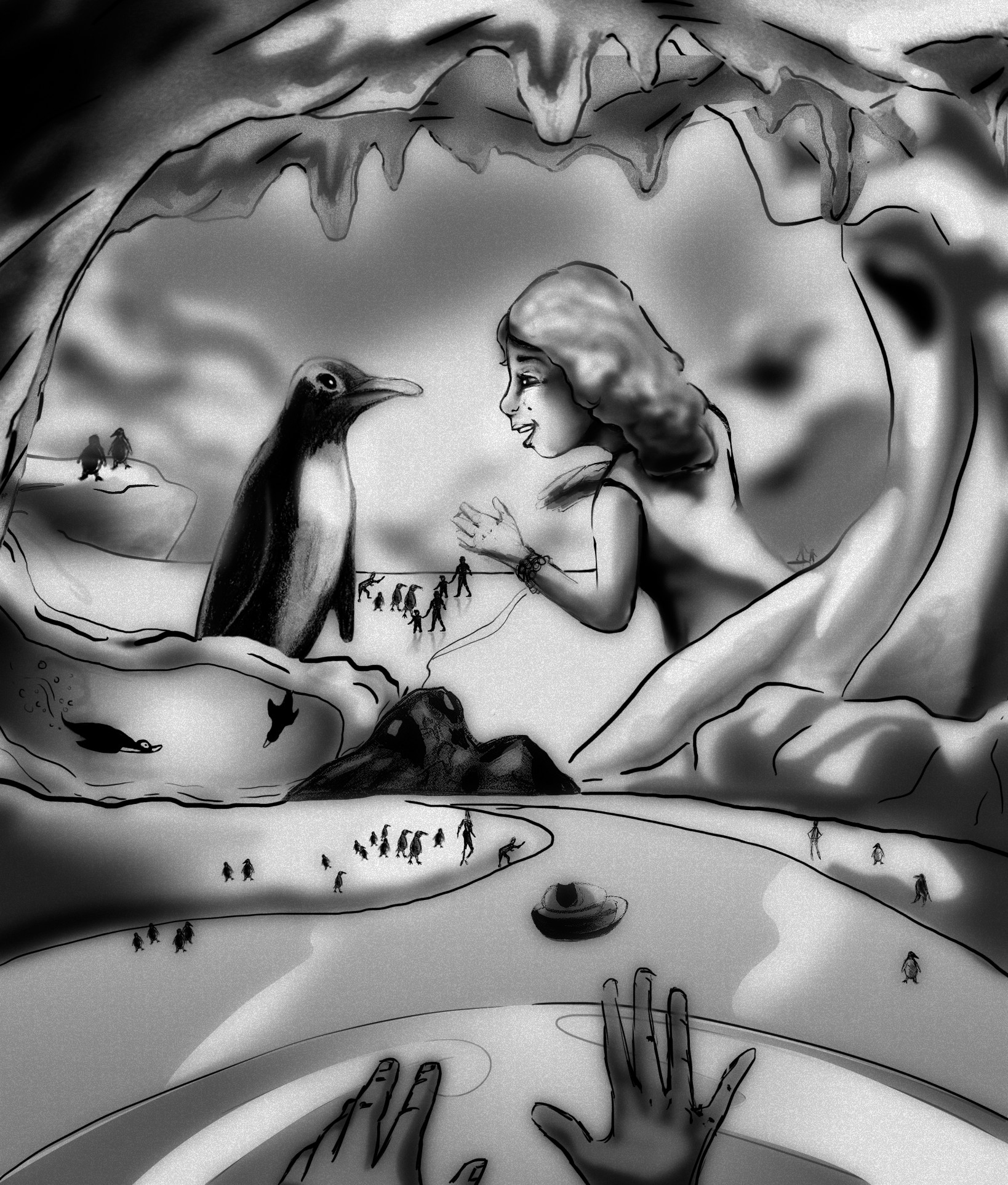 SeaWorld Antarctica Sketches by Edgar Andrés Zorrilla