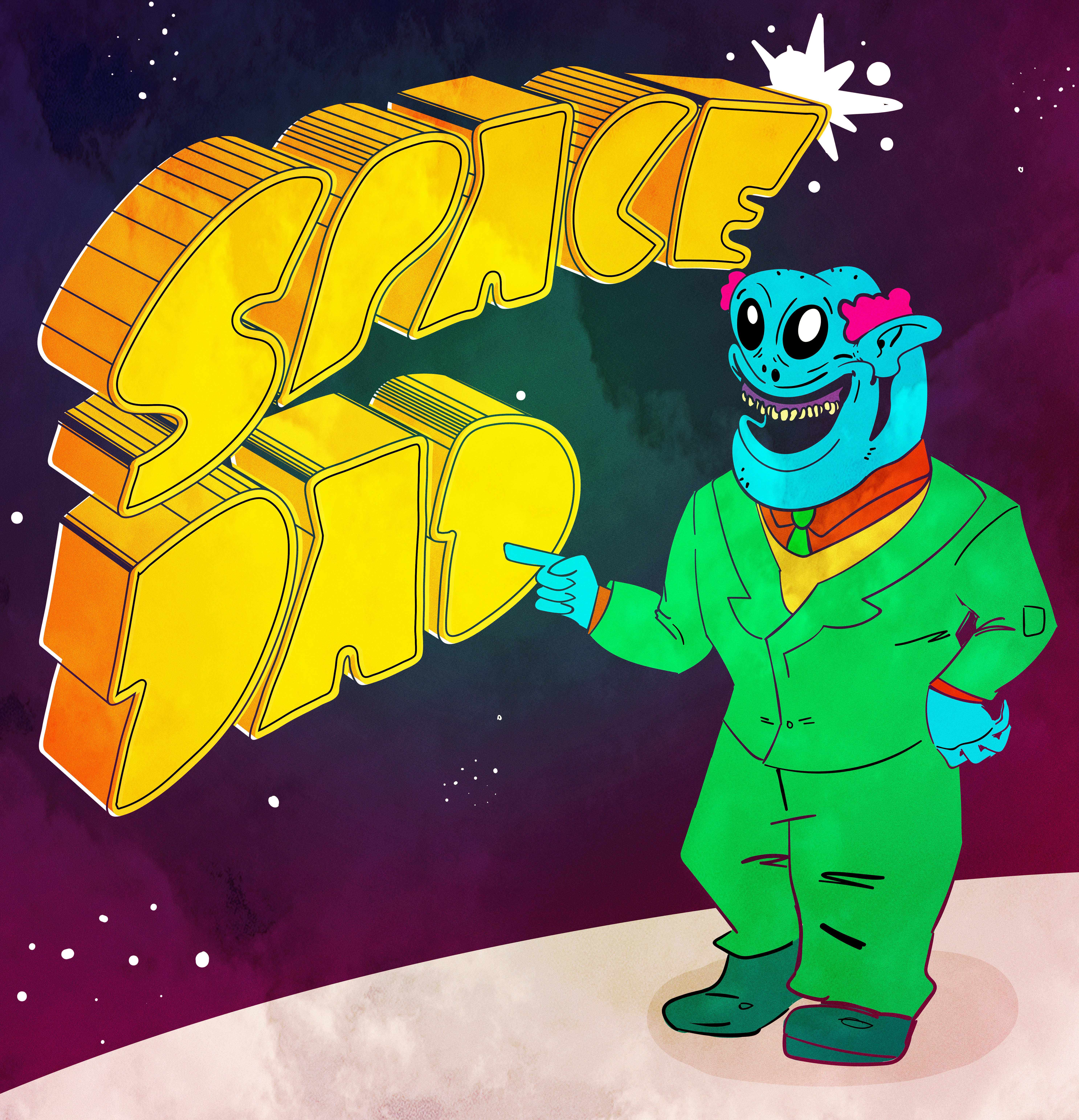 Space Dad illustration by Edgar Andrés Zorrilla