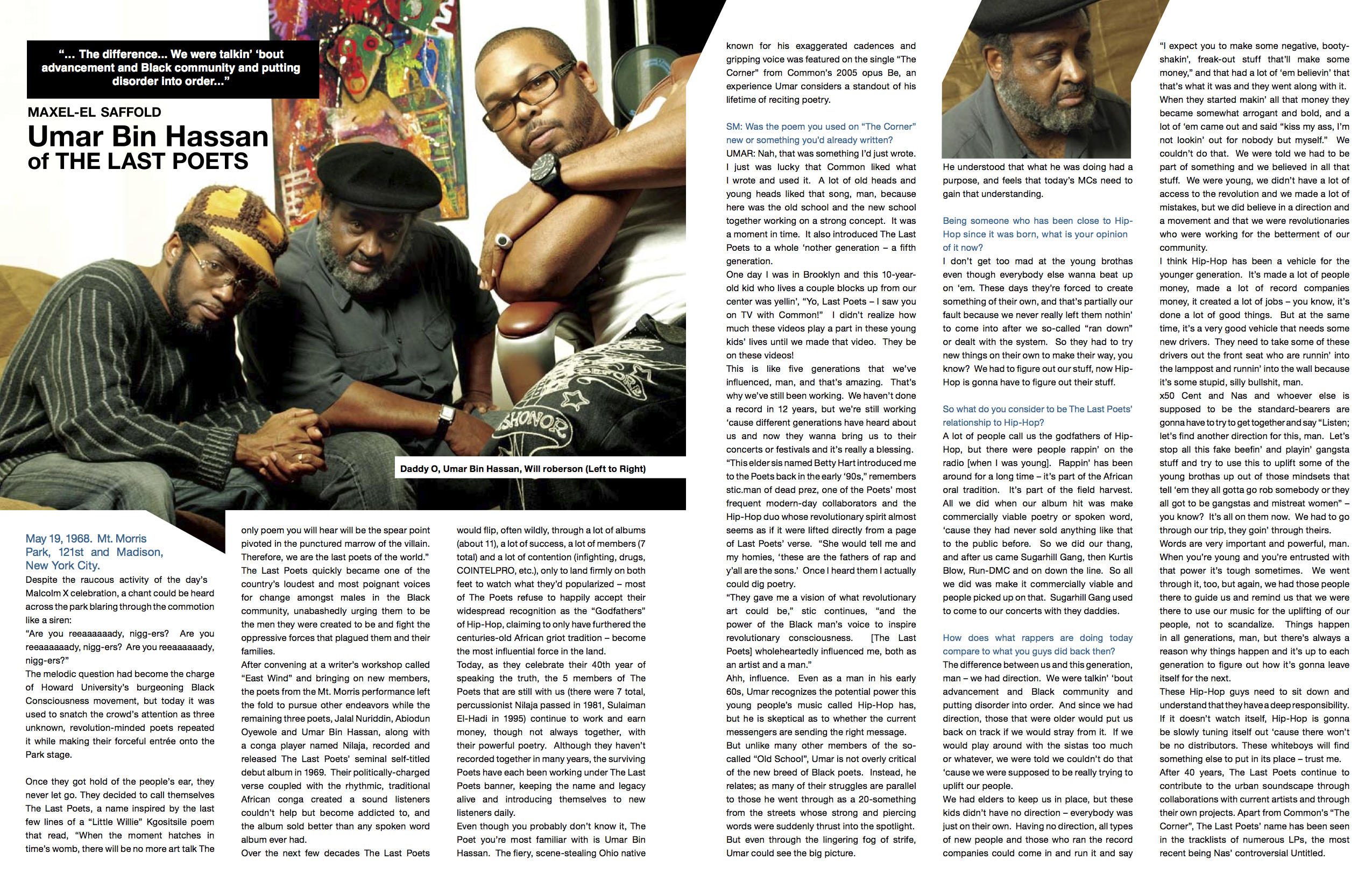 Max Elliot feature spread for Streets of Mos Magazine by Edgar Andrés Zorrilla