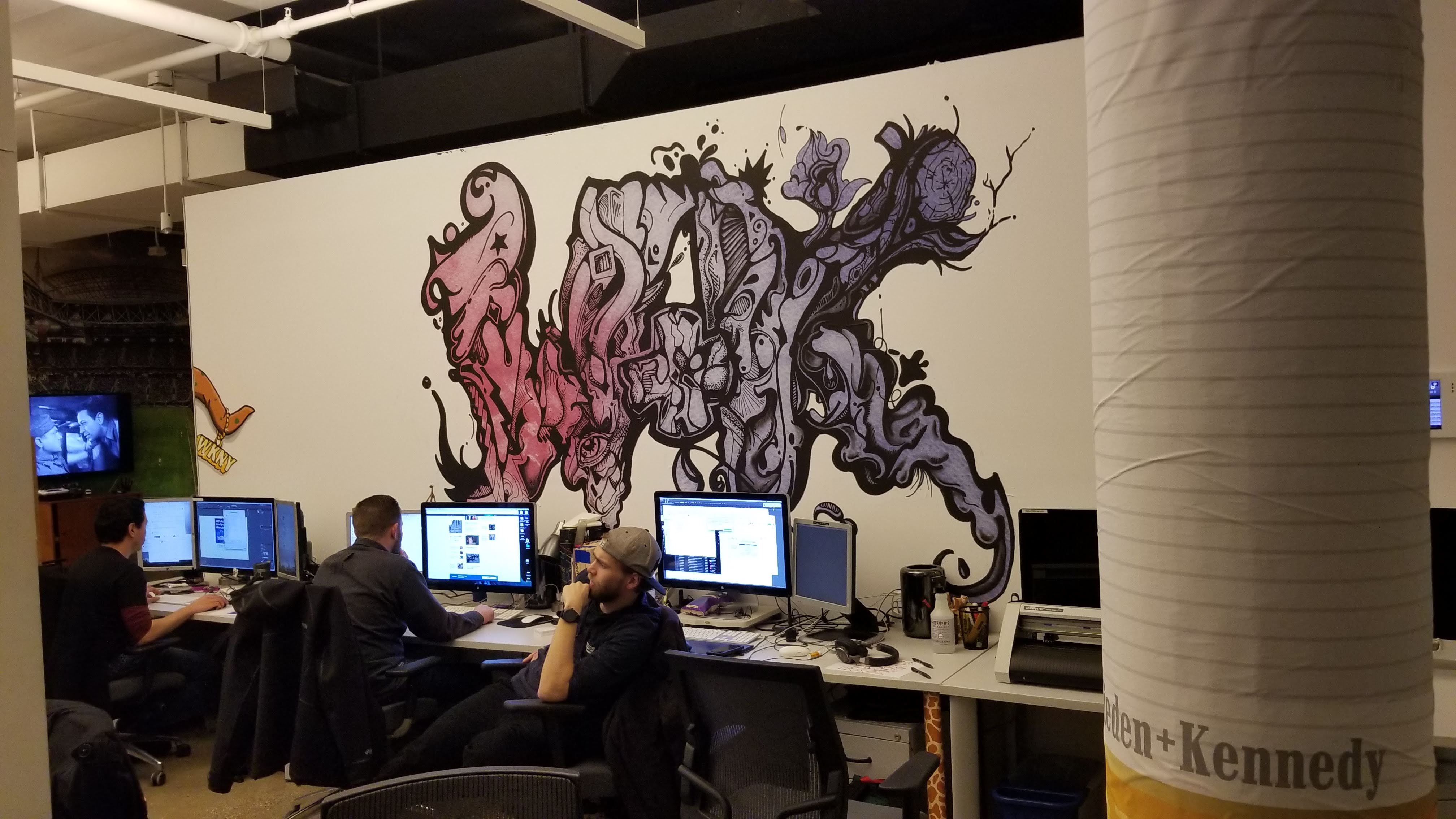 Wieden+Kennedy studio murals by Edgar Zorrilla